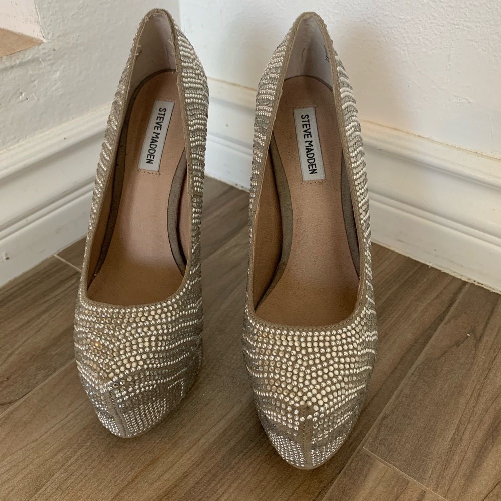 Steve Madden Platform Rhinestone Heel
